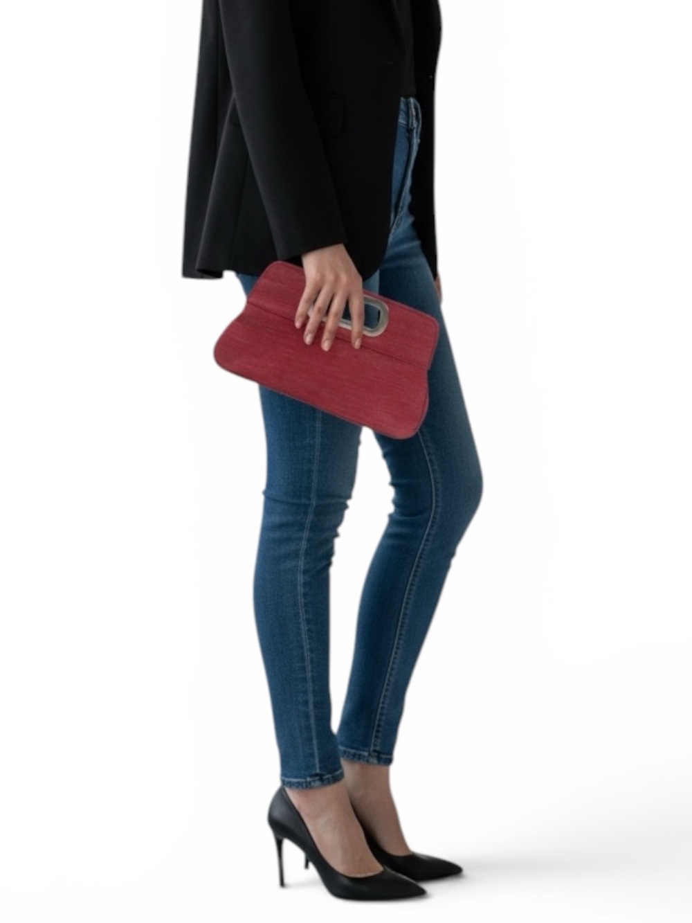 NWOT. Red Retro Clutch.